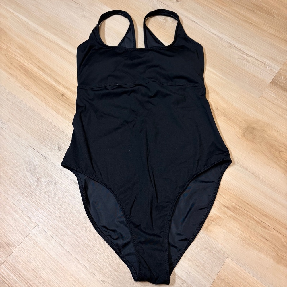 Fabletics Sunset Scoop One Piece Black Swimsuit S